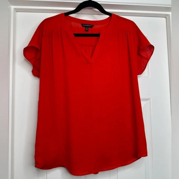Banana Republic Bright Red Blouse - Picture 2 of 4